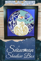 Winter Snowman 3D Shadow Box File