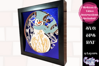 Winter Snowman 3D Shadow Box File