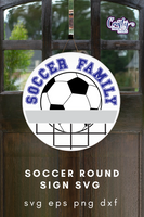 Soccer Family Round Sign Svg