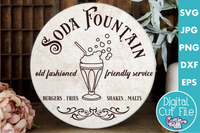 Soda Fountain Round Svg