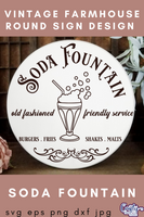 Soda Fountain Round Svg