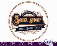 Soda Shop Round Svg