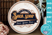 Soda Shop Round Svg