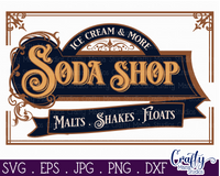 Soda Shop Sign Svg File