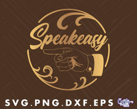 Speakeasy Round Sign Svg