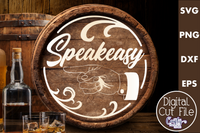 Speakeasy Round Sign Svg