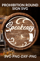 Speakeasy Round Sign Svg