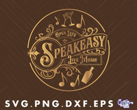 Speakeasy Round Sign Svg