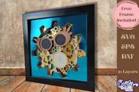 Steampunk 3D Shadow Box File