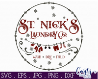 St. Nick's Laundry Company Round SVG