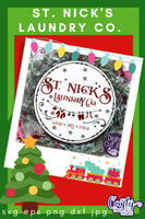 St. Nick's Laundry Company Round SVG