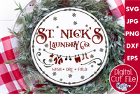 St. Nick's Laundry Company Round SVG