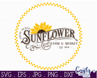 Sunflower Market Round Svg