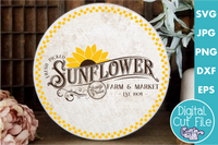 Sunflower Market Round Svg