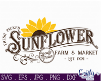 Sunflower Market Sign Svg File