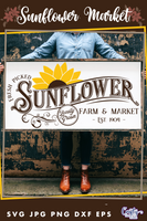 Sunflower Market Sign Svg File