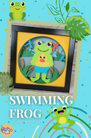 Swimming Frog 3D Shadow Box File