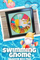 Gnome Swimming 3D Shadow Box File