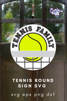 Tennis Family Round Sign Svg