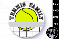 Tennis Family Round Sign Svg