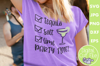 Tequila Salt Lime Party Time Svg