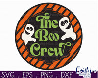 Round Retro Halloween Svg, The Boo Crew