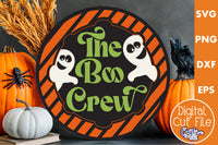 Round Retro Halloween Svg, The Boo Crew