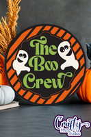 Round Retro Halloween Svg, The Boo Crew