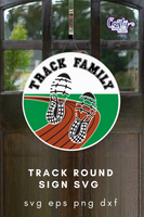 Track Family Round Sign Svg