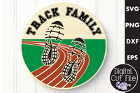 Track Family Round Sign Svg