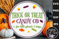 Trick Or Treat Candy Company Round Svg