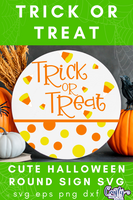 Trick Or Treat Round Svg