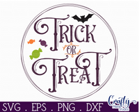 Trick Or Treat Round Svg