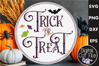 Trick Or Treat Round Svg