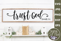 Trust God Proverbs 3:5-6 Svg