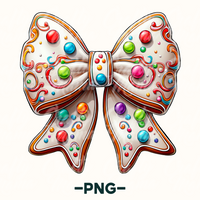 Cute Gingerbread Bow Png