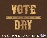 Vote Dry Round Sign Svg