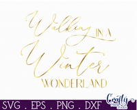 Walking In A Winter Wonderland Round Svg