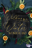 Walking In A Winter Wonderland Round Svg