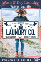 Wash And Dry Laundry Vintage Svg File