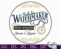 Watchmaker Shop Round Svg