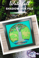 Waterfall 3D Shadow Box File