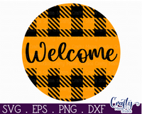 Welcome Halloween Round Svg