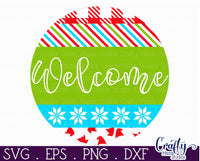 Welcome Mix And Match Christmas Round SVG