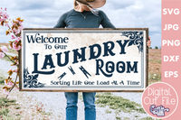 Welcome To Our Laundry Room Vintage Svg