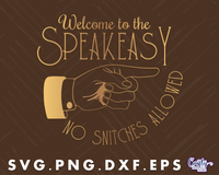 Welcome To The Speakeasy Round Sign