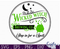 Wicked Witch Brewing Company Round Svg