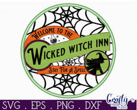 Wicked Witch Inn Vintage Round Svg