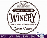 Winery Round Svg