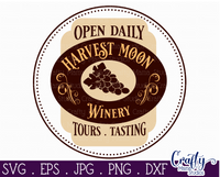 Winery Round Svg